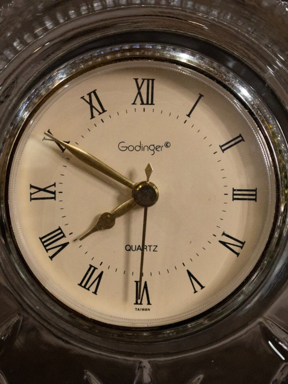 Godinger Crystal Mantel Clock Quartz Desk Shelf Decor Vintage Style - Picture 2 of 16